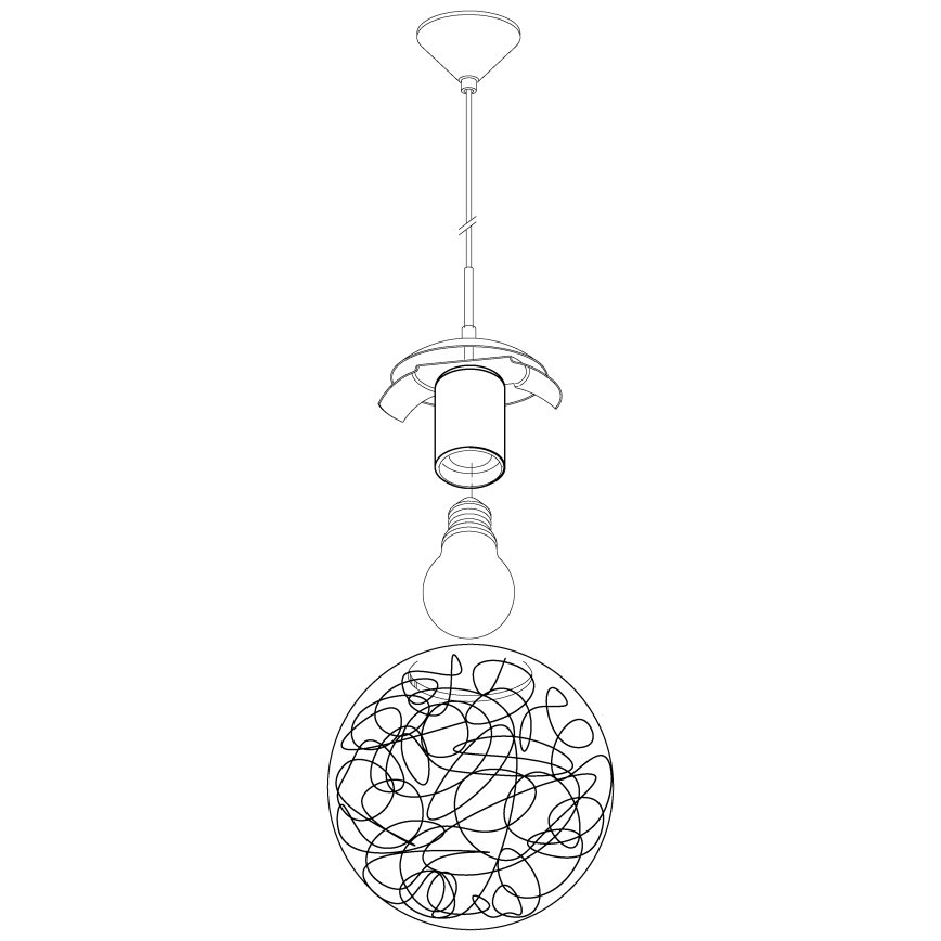 Eglo - taklampa 1xE27/60W/230V