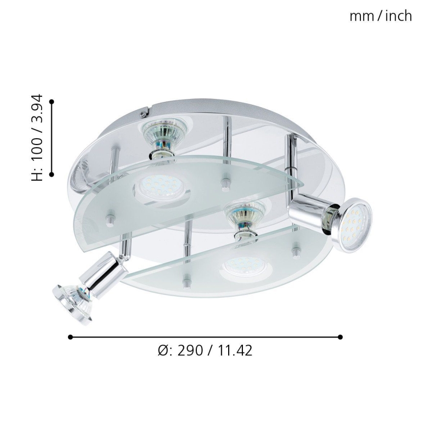 EGLO 93085 - LED Takbelysning CABO 1 4xGU10/3W