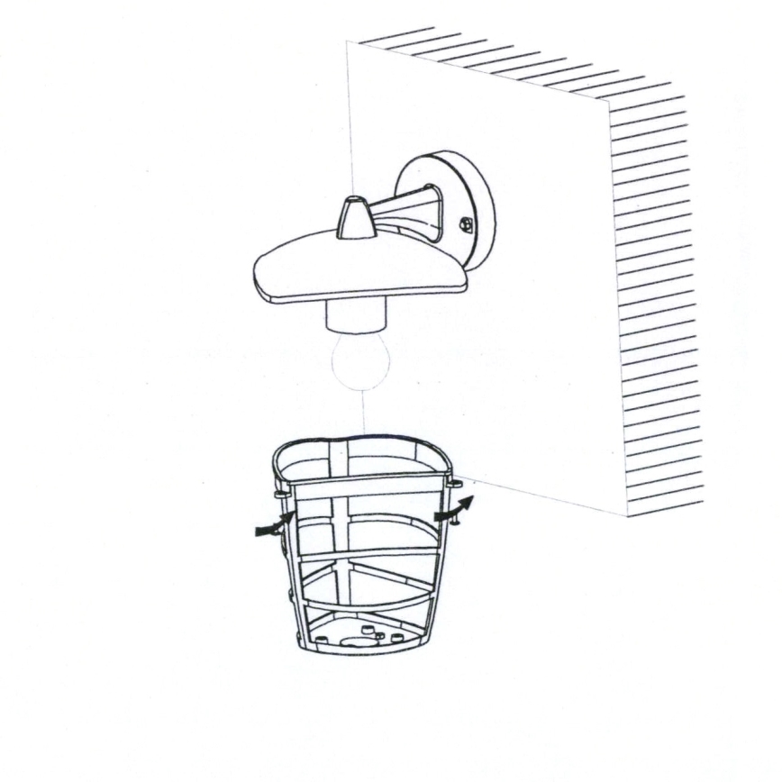 Eglo 93095 - LED Utomhus Väggbelysning ALORIA 1xE27/8,5W/230V IP44