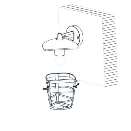 Eglo 93098 - LED Utomhus Väggbelysning ALORIA 1xE27/8,5W/230V IP44