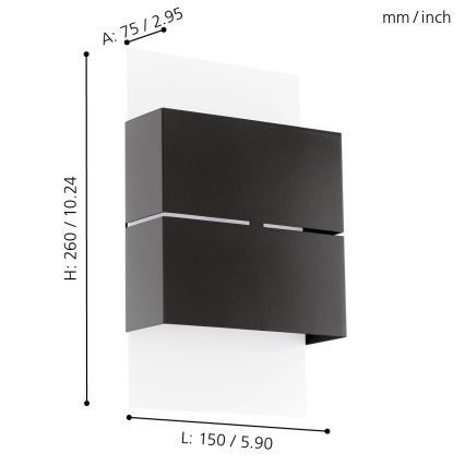 Eglo 93254 - LED Utomhusbelysninging KIBEA 2xLED/2.5W/230V