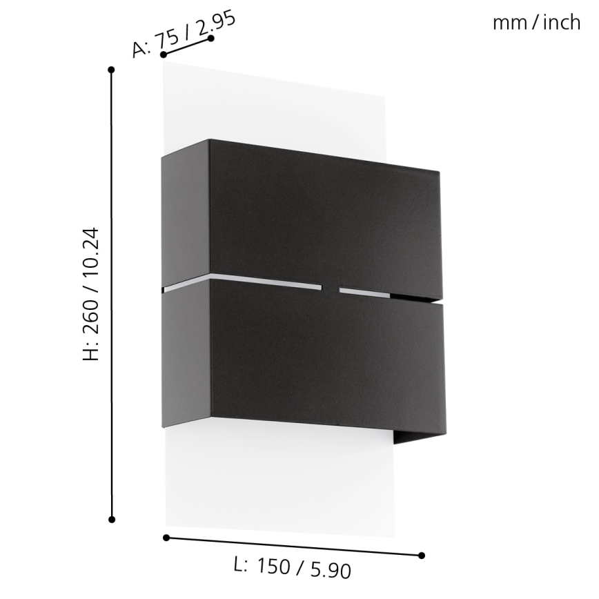 Eglo 93254 - LED Utomhusbelysninging KIBEA 2xLED/2.5W/230V