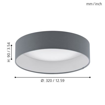 Eglo 93395 - LED Takbelysning PALOMARO LED/12W/230V