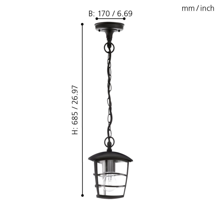 Eglo 93406 - LED Utomhus Ljuskrona ALORIA 1xE27/8,5W/230V IP44