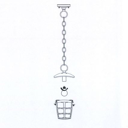 Eglo 93406 - LED Utomhus Ljuskrona ALORIA 1xE27/8,5W/230V IP44
