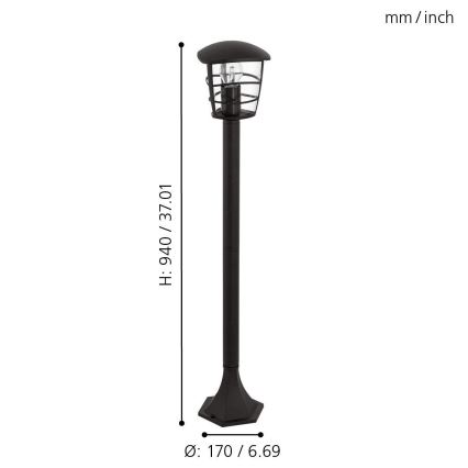 Eglo 93408 - LED Utomhuslampa ALORIA E27/8,5W/230V IP44