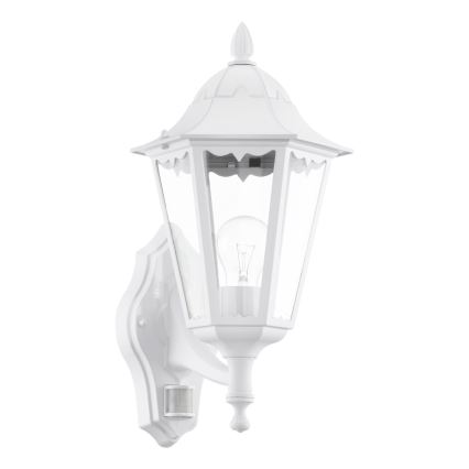 Eglo 93447 - Utomhus Väggbelysning med sensor NAVEDO 1xE27/60W/230V