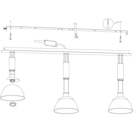 Eglo 93468 - LED Hängande lampa MONTEFIO 3xLED/6W/230V