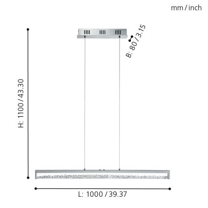 Eglo 93626 - LED Dimbar belysning BilDITO 1 LED/32W/230V