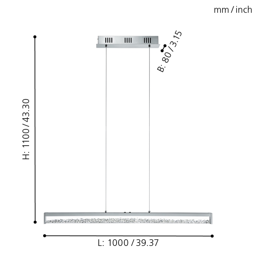 Eglo 93626 - LED Dimbar belysning BilDITO 1 LED/32W/230V