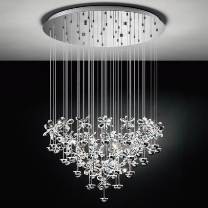 Eglo 93661 - LED ljuskrona med textilsladd PIANOPOLI 43xLED/2,5W/230V