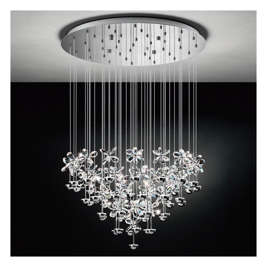 Eglo 93661 - LED ljuskrona med textilsladd PIANOPOLI 43xLED/2,5W/230V