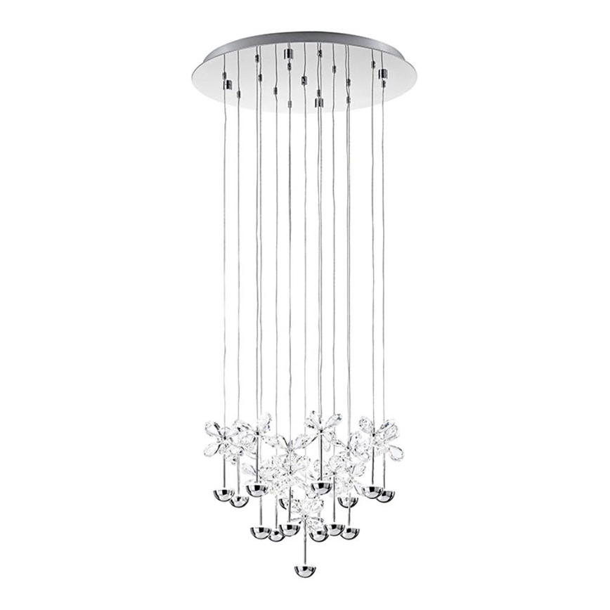 Eglo 93662 - LED ljuskrona med textilsladd PIANOPOLI 15xLED/2,5W/230V