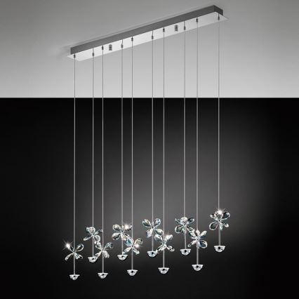 Eglo - LED ljuskrona med textilsladd 10xLED/2,5W/230V