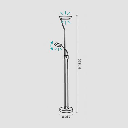 Eglo 93713 - Dimbar LED-lampa SARRIONE LED/17.28W + LED/2.88W