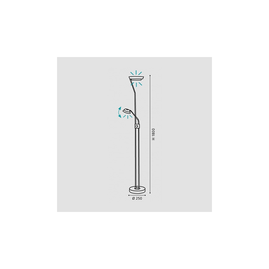 Eglo 93713 - Dimbar LED-lampa SARRIONE LED/17.28W + LED/2.88W