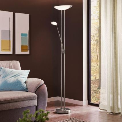 Eglo - LED Dimbar golvlampa LED/20W + LED/2,5W
