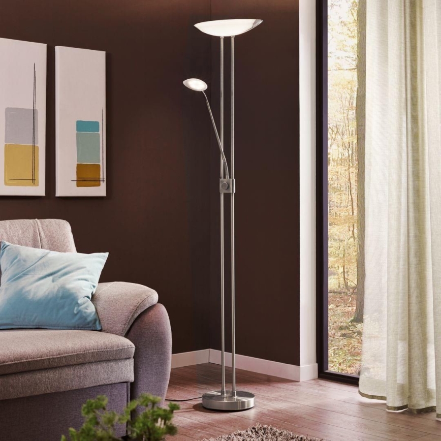 Eglo - LED Dimbar golvlampa LED/20W + LED/2,5W
