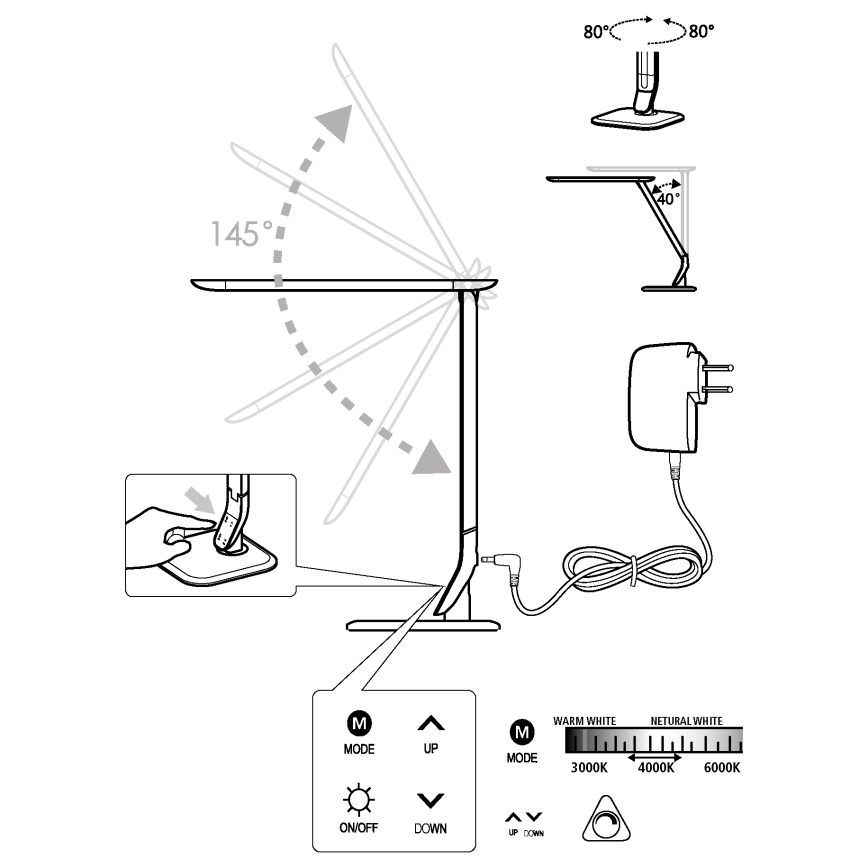 Eglo 93901 - Dimbar LED-lampa SELLANO LED/6W/230V