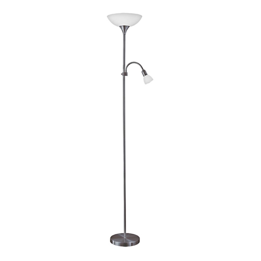 Eglo 93917 - Golvlampa UP 2 1xE27/60W/230V + 1xE14/25W/230V svart krom