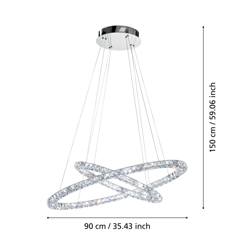 Eglo - LED ljuskrona med textilsladd LED/56,1W/230V