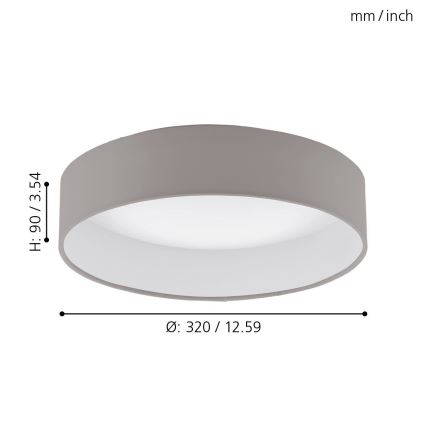 Eglo 93949 – LED Takbelysning PALOMARO LED/12W/230V