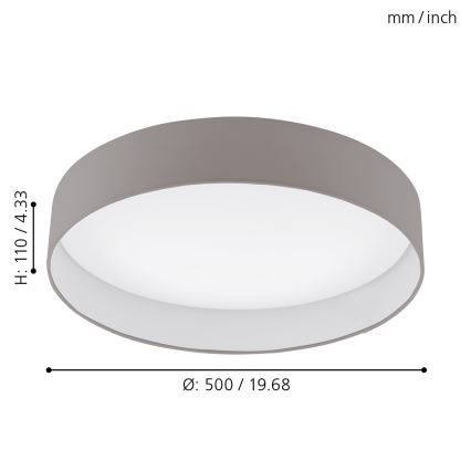 Eglo 93952 – LED Takbelysning PALOMARO LED/24W/230V