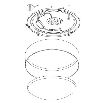 Eglo 93952 – LED Takbelysning PALOMARO LED/24W/230V