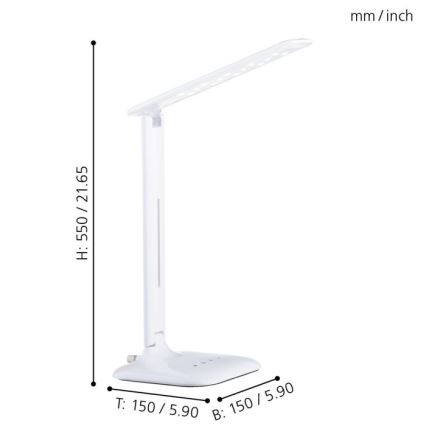 Eglo 93965 -  Bordslampa CAUPO LED/2.9W/230V