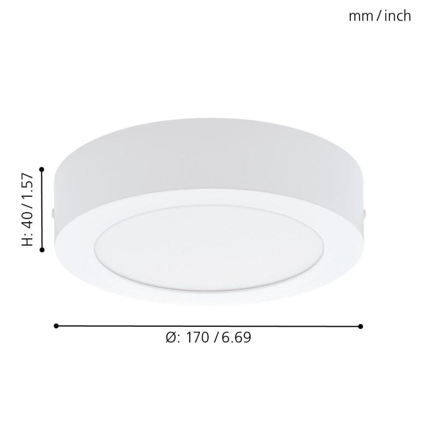 Eglo 94072 - LED taklampa FUEVA 1 LED/10,89W/230V Ø 17 cm
