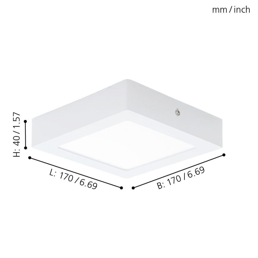 Eglo 94073 - LED Takbelysning FUEVA 1 LED/10.95W/230V