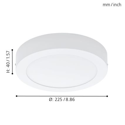 Eglo 94075 - LED Takbelysning FUEVA 1 LED/16.47W/230V
