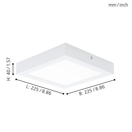 Eglo 94078 - LED Takbelysning FUEVA 1 LED/16.44W/230V