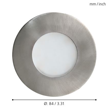 Eglo - LED infälld badrumsbelysning 1xGU10/5W/230V IP65