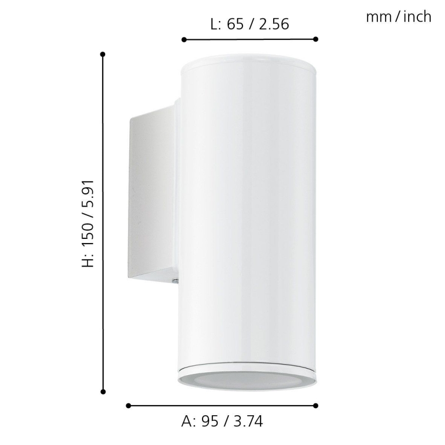 Eglo 94099 - LED Utomhusbelysninging RIGA 1xGU10/3W/230V