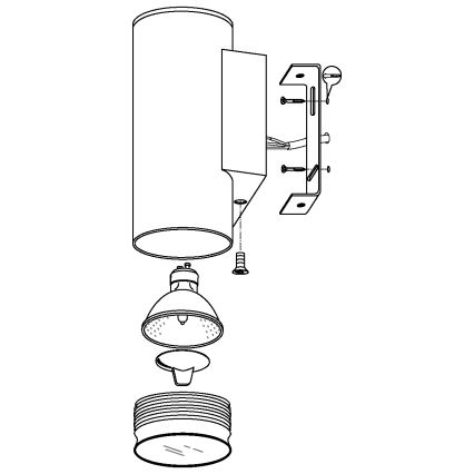 Eglo 94101 - LED Utomhusbelysninging RIGA 2xGU10/3W/230V
