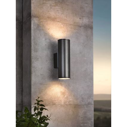 Eglo 94103 - LED Utomhusbelysninging RIGA 2xGU10/3W/230V