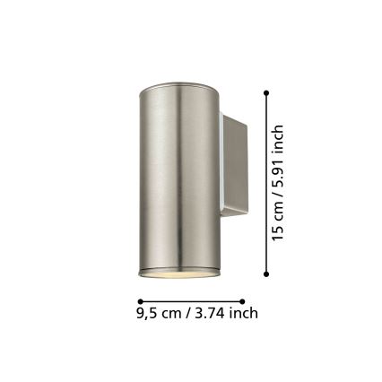 Eglo 94106 - LED Utomhusbelysninging RIGA 1xGU10/3W/230V