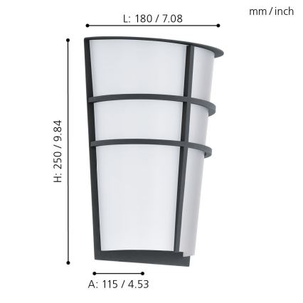 Eglo 94138 - LED Utomhusbelysninging BREGANZO 2xLED/2.5W/230V