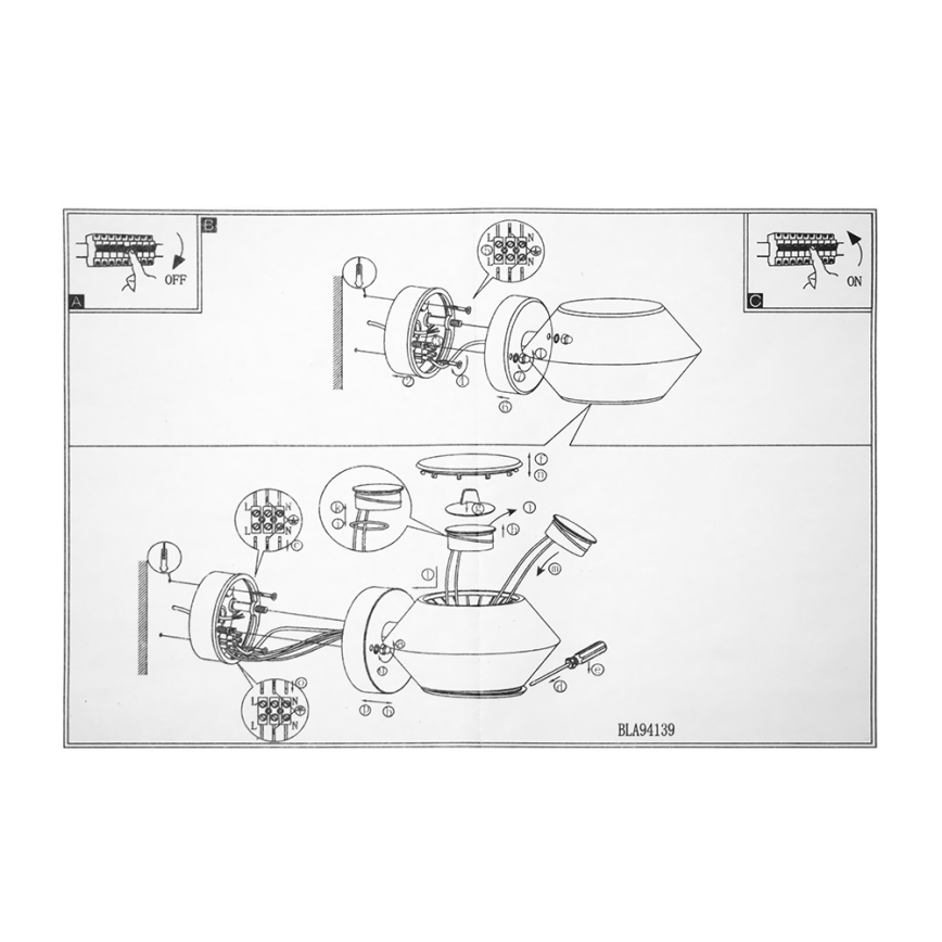 Eglo 94139 - LED Utomhusbelysninging NOCELLA 2xLED/2,5W/230V IP44