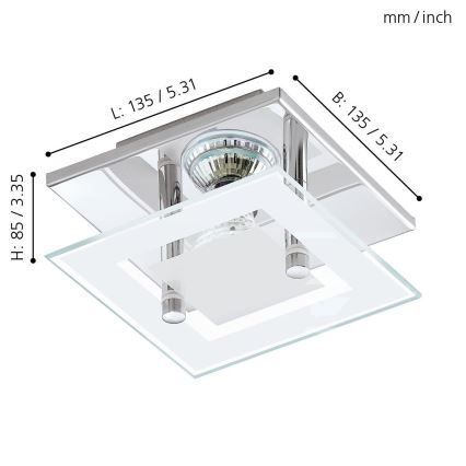 Eglo 94224 - LED Takbelysning ALMANA 1xGU10-LED/3W/230V