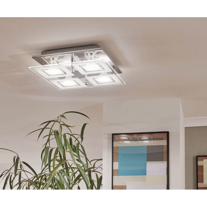 Eglo 94226 - LED Takbelysning ALMANA 4xGU10-LED/3W/230V