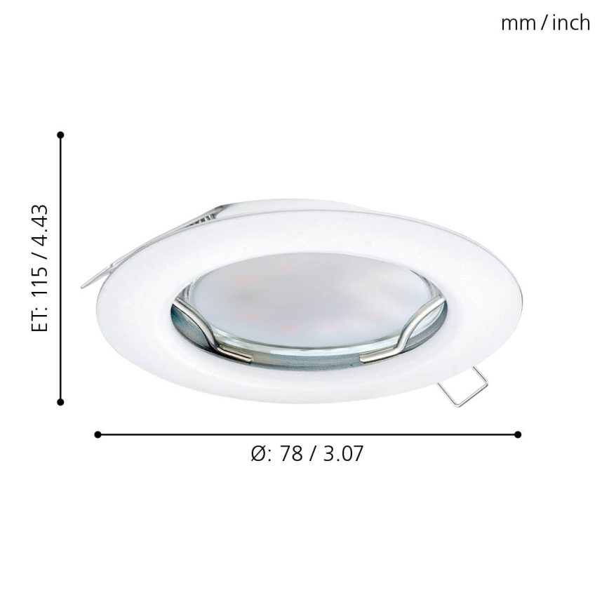 Eglo - SET 3x LED Hängande Takbelysning PENETO 3xGU10-LED/3W/230V