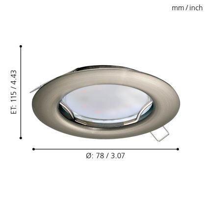 Eglo - SET 3x LED Hängande Takbelysning PENETO 3xGU10-LED/3W/230V