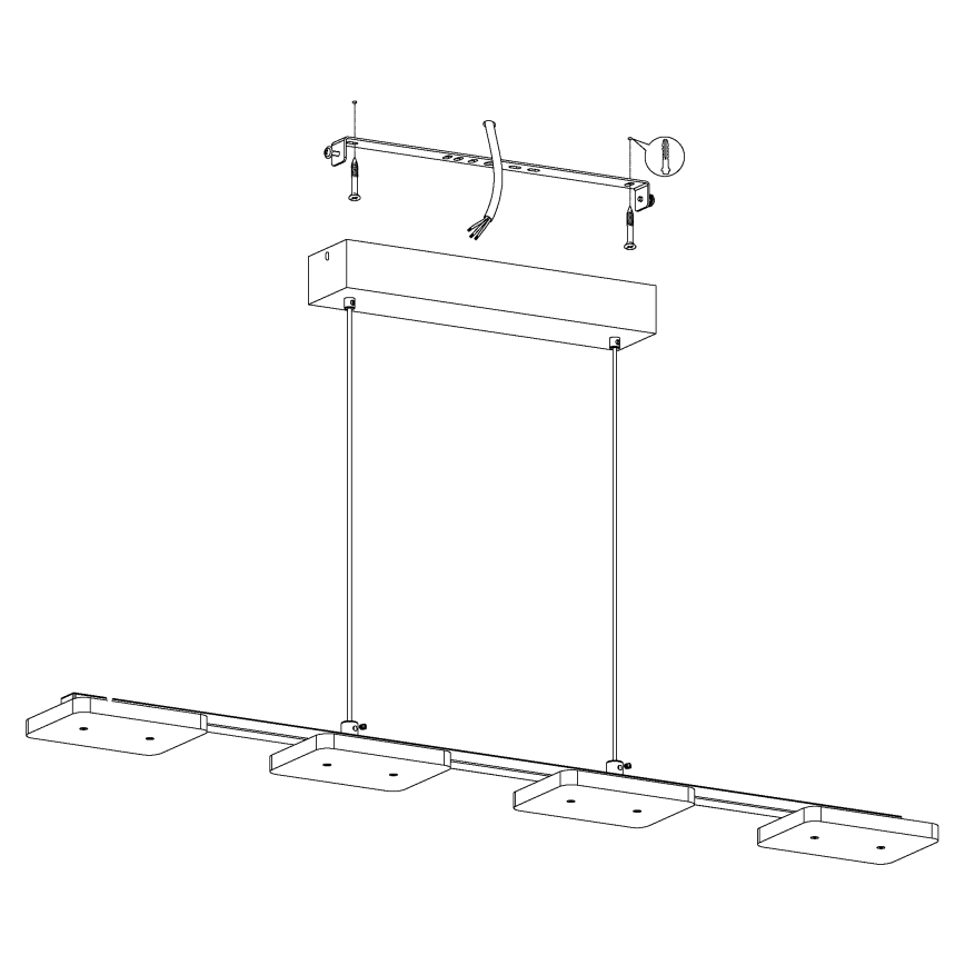 Eglo 94244 - LED Hängande lampa BilTAMA 4xLED/4.5W/230V