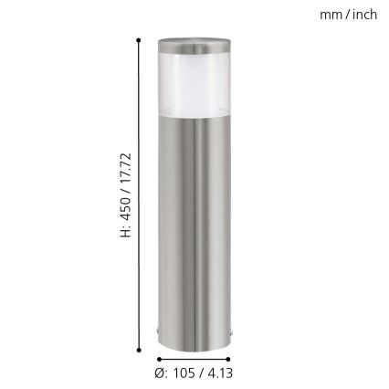 Eglo 94278 - LED Utomhusbelysninging BASALGO 1 1xLED/3.7W/230V