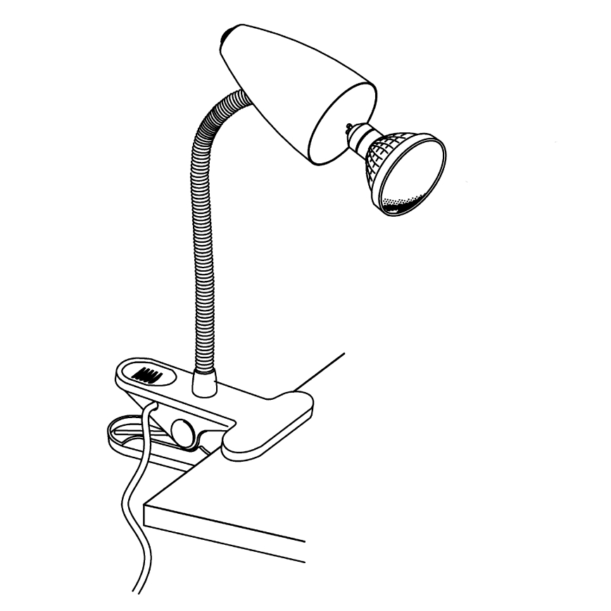 Eglo 94329 - LED-lampa med klämma RICCIO 1xGU10-LED/3W/230V