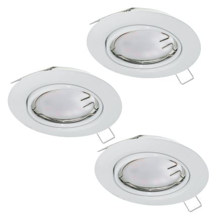 Eglo - SET 3x LED Infälld belysning PENETO 3xGU10-LED/5W/230V
