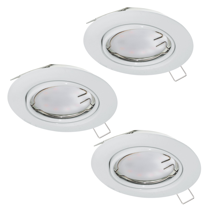 Eglo - SET 3x LED Infälld belysning PENETO 3xGU10-LED/5W/230V