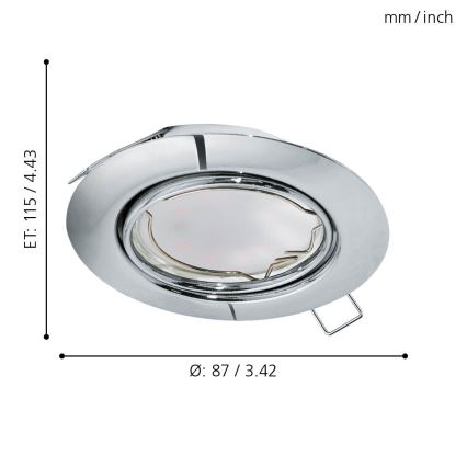Eglo - SET 3x LED Hängande Takbelysning PENETO 3xGU10-LED/5W/230V
